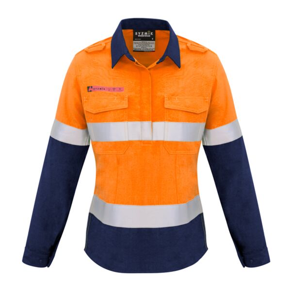 Womens FR Closed Front Hooped Taped Spliced Shirt Thumbnail