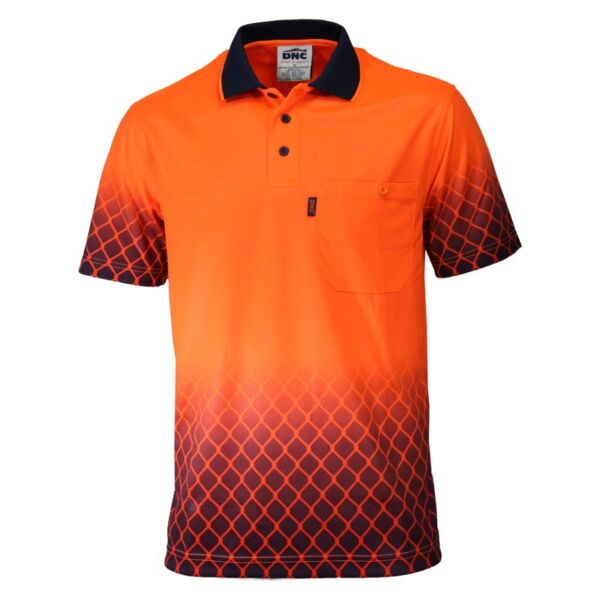 HiVis Sublimated Metal Mesh Polo Thumbnail