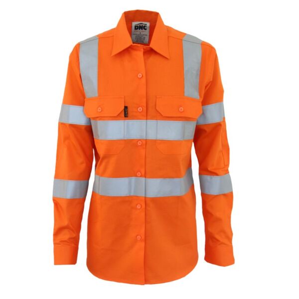Womens HiVis L/W Cotton VIC Rail CSR Shirt Thumbnail